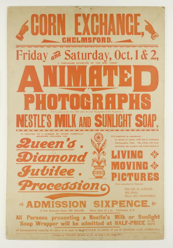 Features sponsored film show, by Nestles and Sunlight Soap