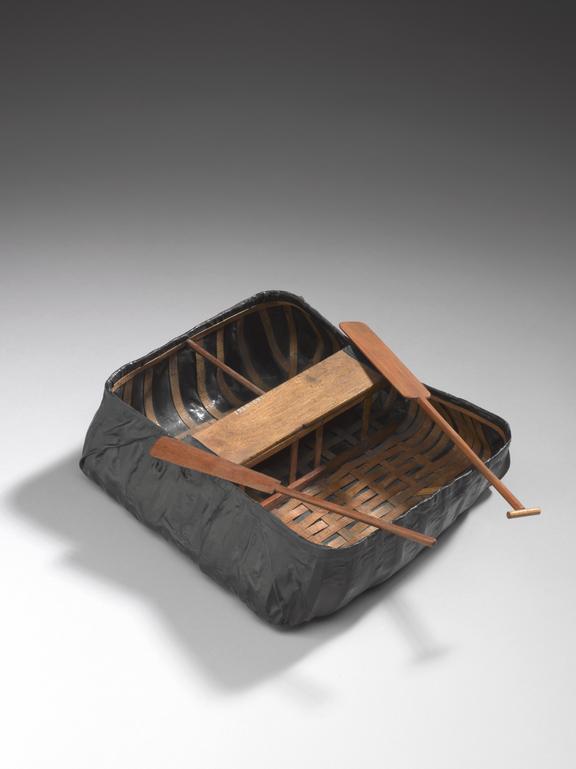 Model of a Llangollen coracle. Made by Mr J.H