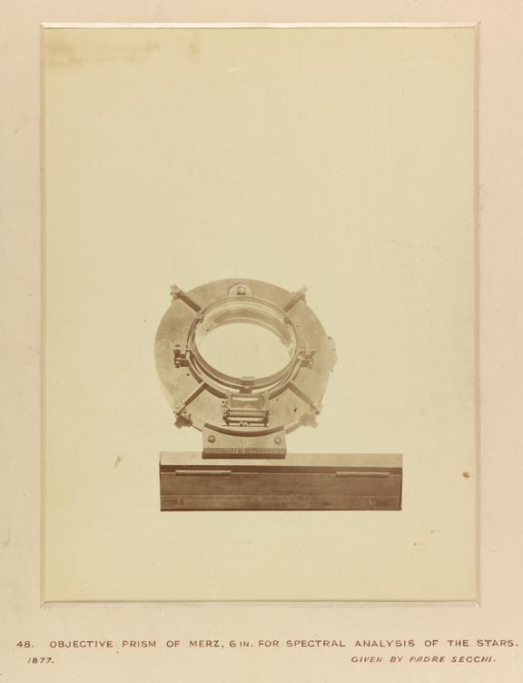 Photograph of an objective prism of Merz, 6 inch