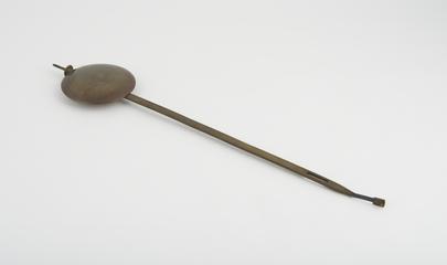 Pendulum from English drop dial wall clock in mahogany case