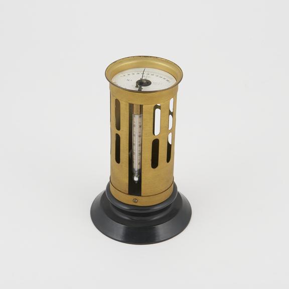 Bifilar hygrometer (cylindrical, brass open-work case