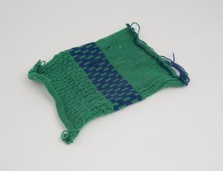 An example of machine knitted multi-colour work.