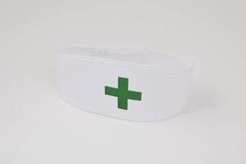 Child dressing up nurse's uniform