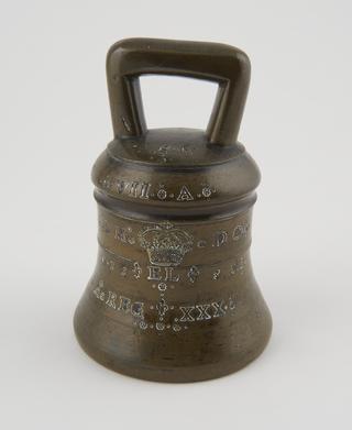 Queen Elizabeth's Exchequer standard avoirdupois bronze weight