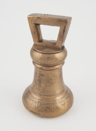 Bell-shaped Avoirdupois weight, brass