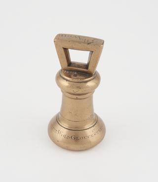 Bell-shaped Avoirdupois weight, brass