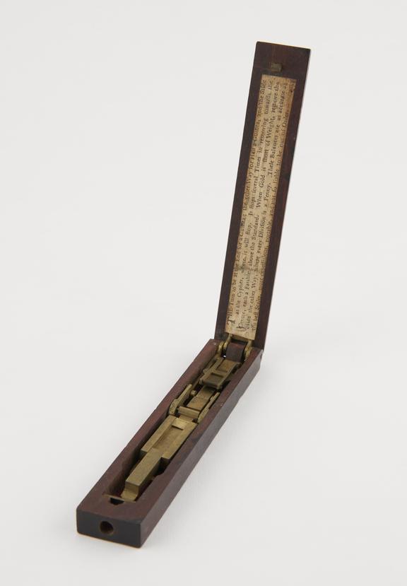 Guinea balance (to check the weight of a gold guinea) c.1800