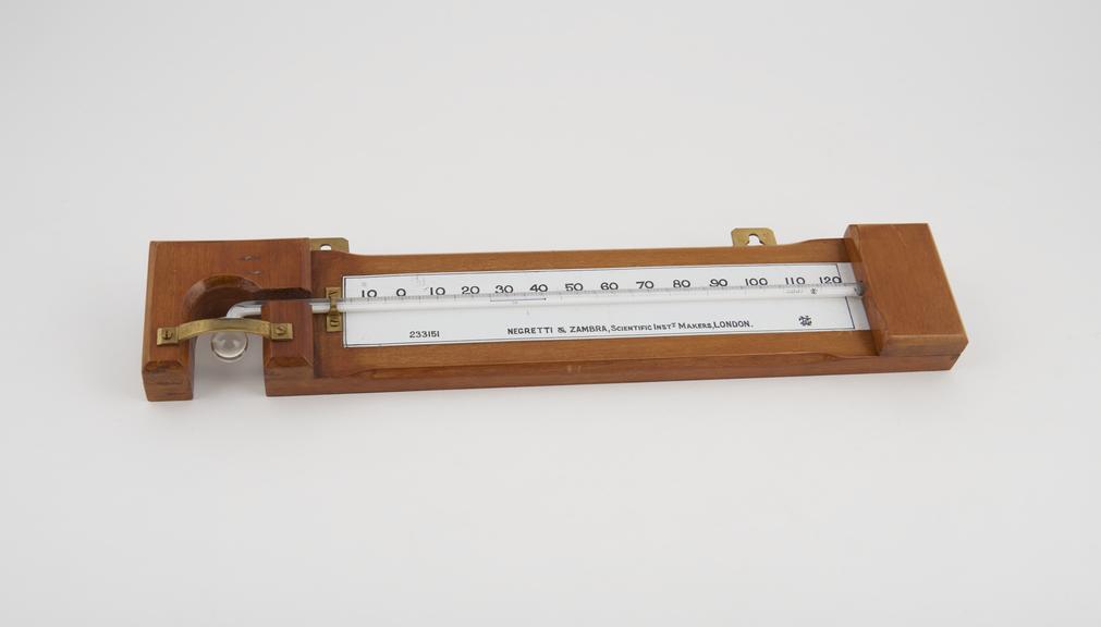 Standard Rutherford minimum thermometer by Negretti and Zambra.