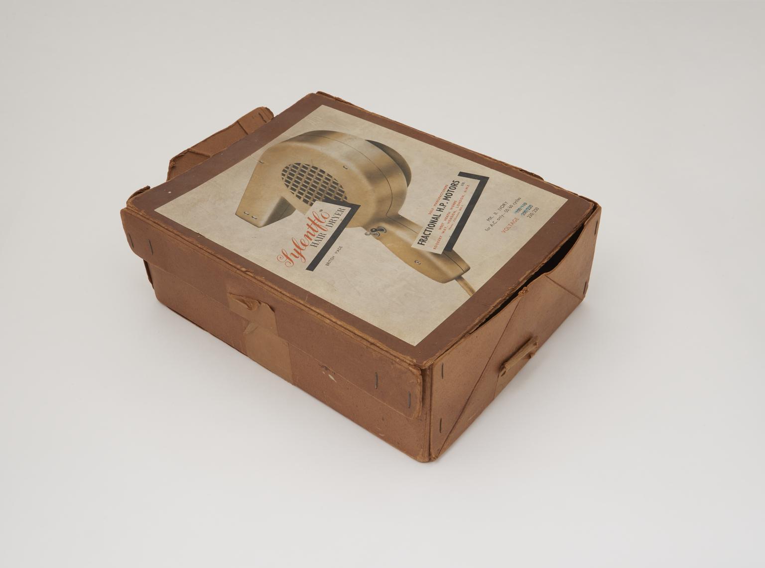 Original packaging for the `Sylentflo' Electric Hair Dryer