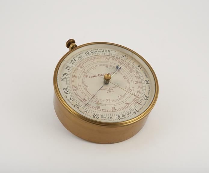 Land aneroid barometer by Negretti and Zambra, 1914.