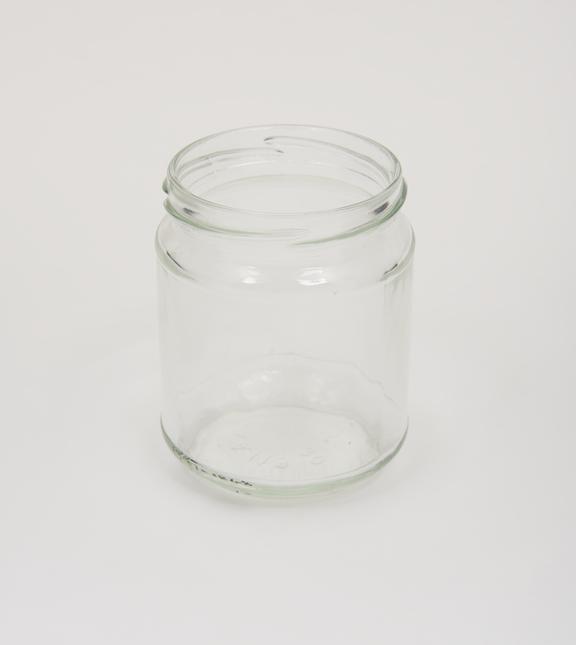 Glass screw-top jar (without lid), 12 oz, for jam conserve