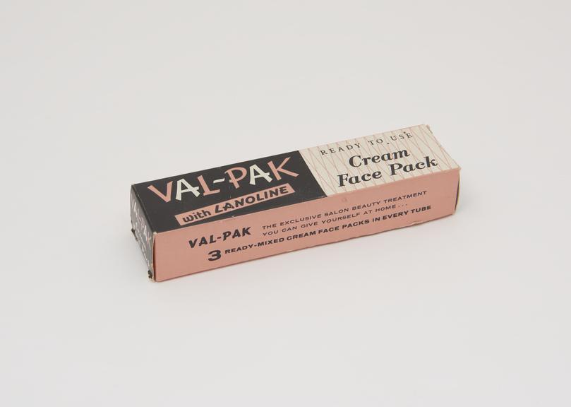 'Val-Pak' cream face pack. Tube of cream in original box