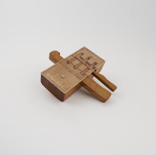 Wooden lock of Egyptian pattern