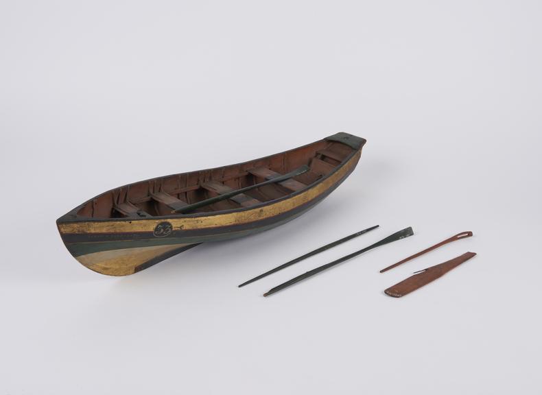 Whole model, boatyard model, scale 1:24, of a Shields coble