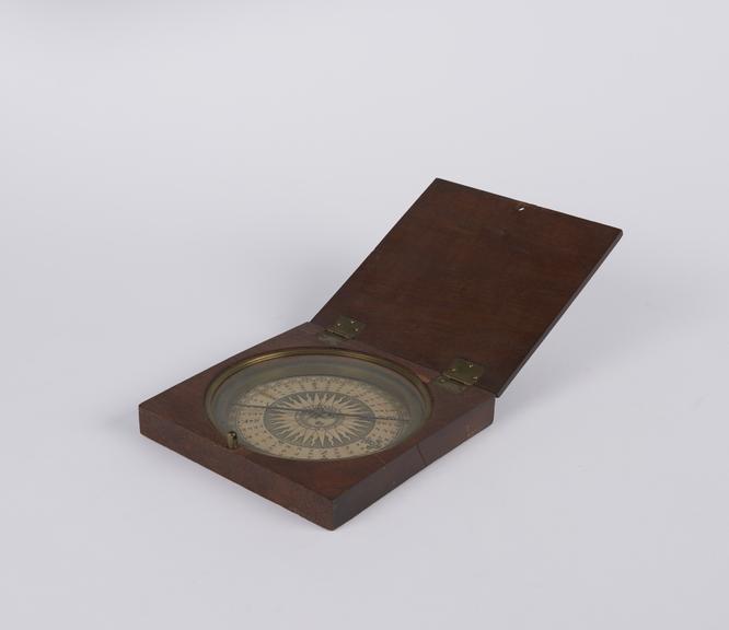 Compass, in wooden case (G. Adams, Fleet Street)