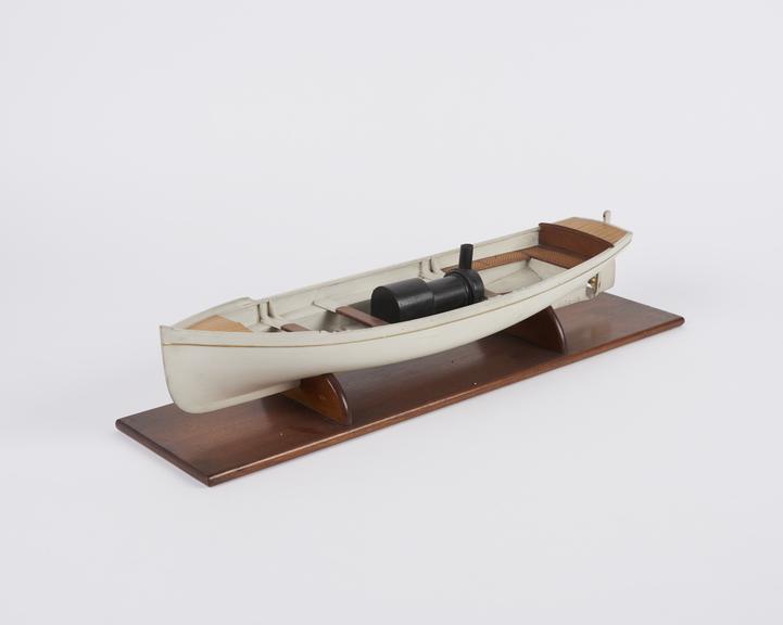 model of unsinkable steam launch for ships and yachts use