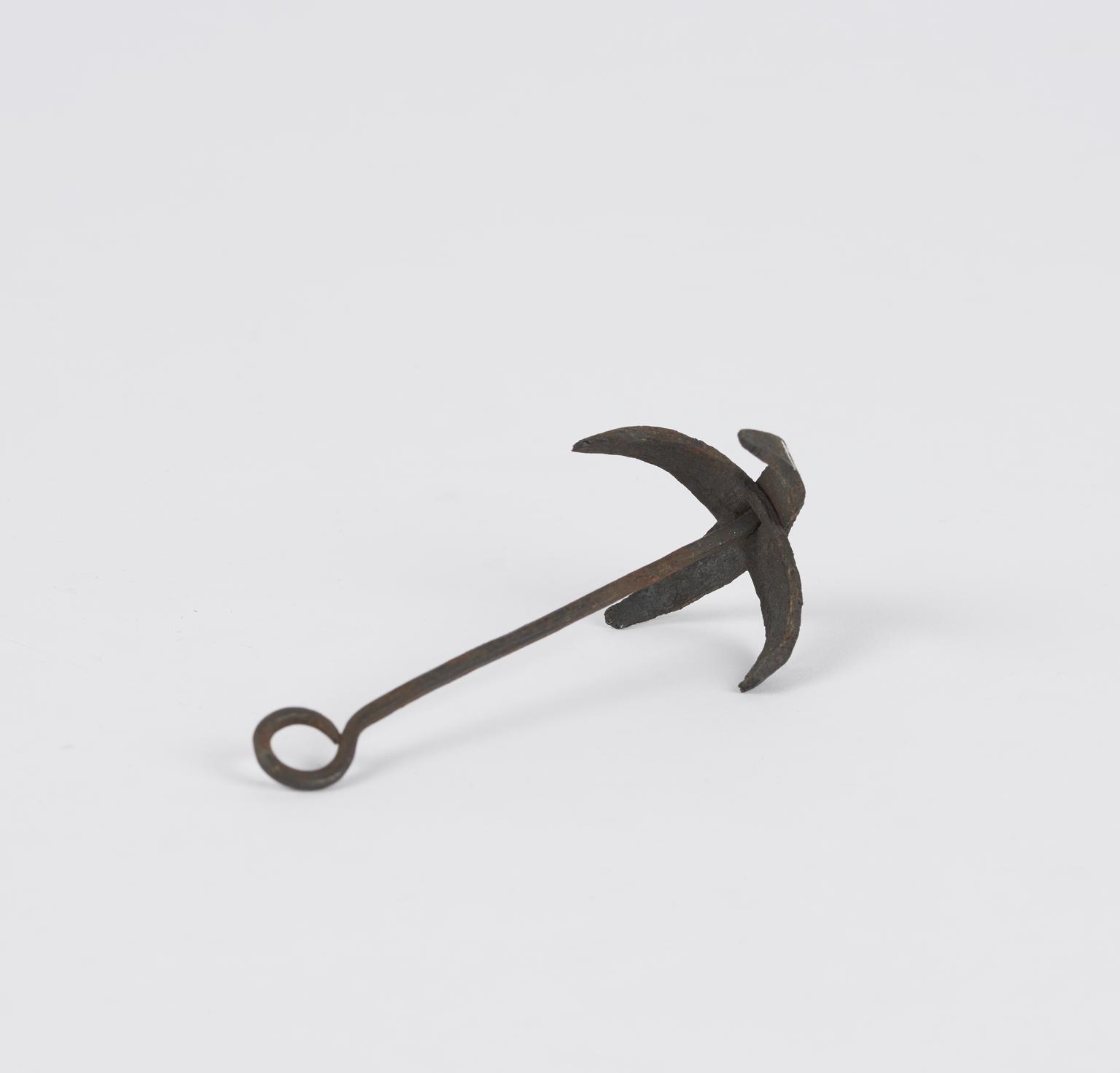 Model, of a Bengal, India ship's grapnel anchor