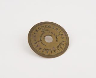 Hour Angles for Peck's planisphere