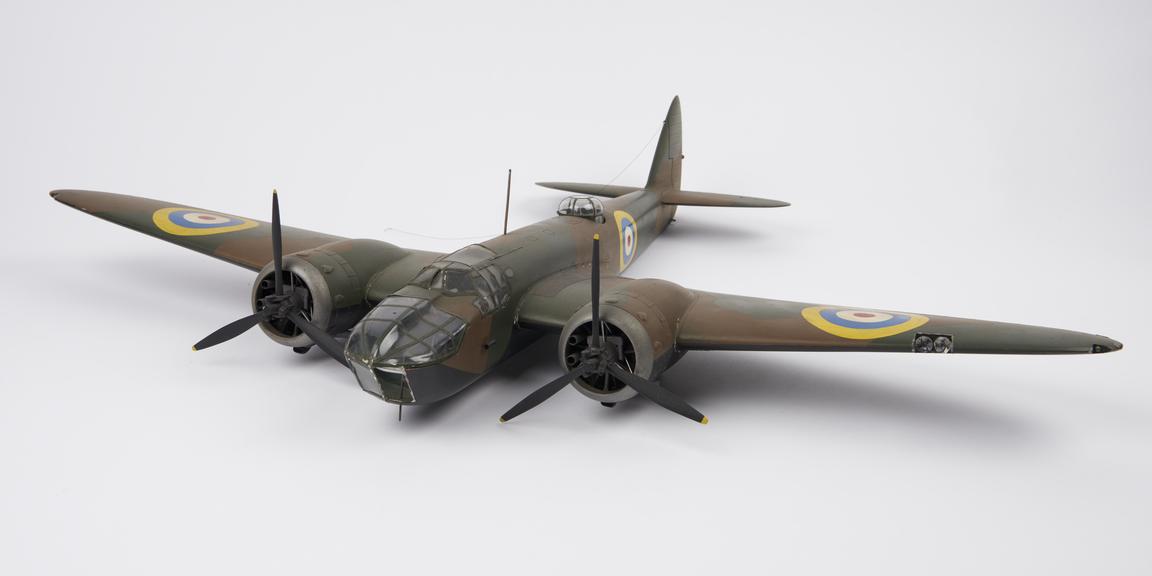 Model of Bristol Blenheim aircraft, 1939, scale 1:24