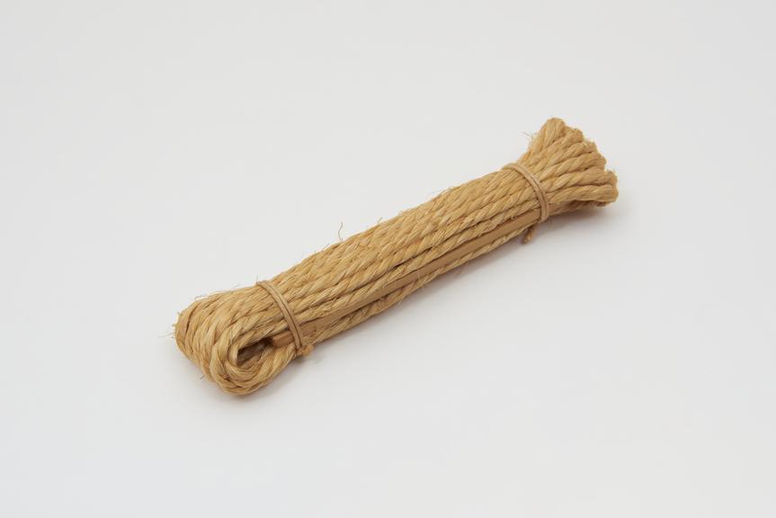 Sisal cord, 3/100  grade that has been dry spun.