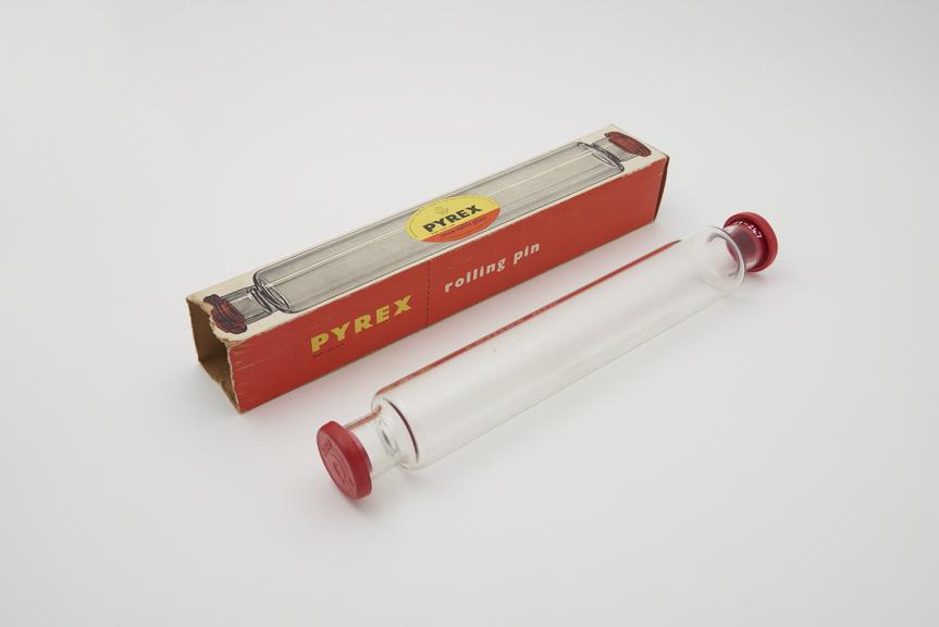 Pyrex' rolling pin, manufactured by James A Jobling and Co. Ltd