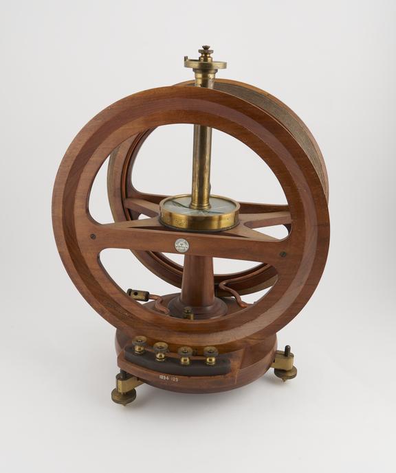 Tangent galvanometer, Gaugain pattern (Helmholtz?). See note.