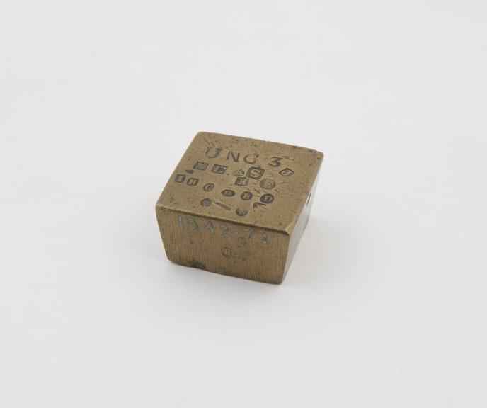 One of  5 old brass weights of the Italian Papal States