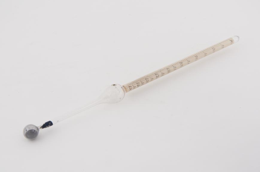 Hydrometer by W. Bolton, London, said to be associated with M