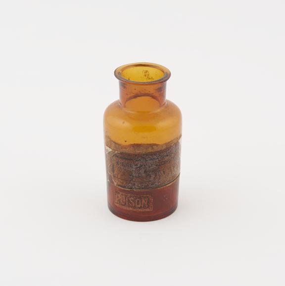 Mercuric chloride bottle (contents removed) supplied by