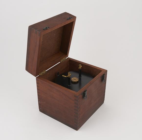 Wooden box containing Pye powder camera serial no 13