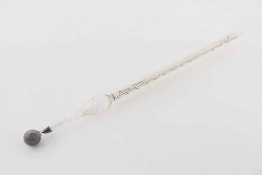 Glass Baume hydrometer for heavy liquids