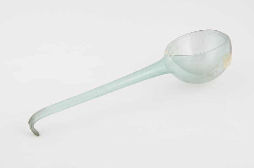 Glass ladle, with tapering handle