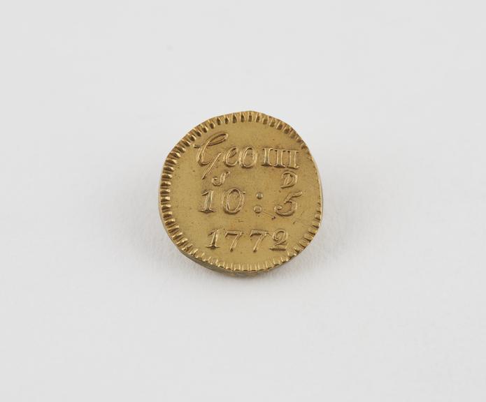 One of 14 Brass Coin Weights for English Gold Coins