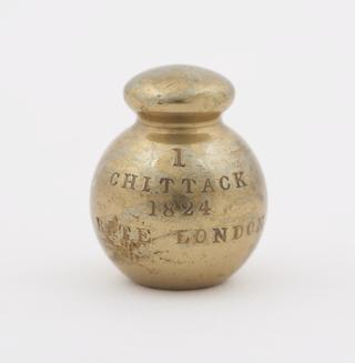 1 Chittack Indian brass weight