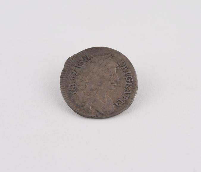 One of six English silver coins of the Realm, Charles II