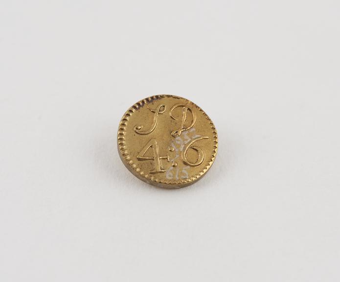 One of 14 Brass Coin Weights for English Gold Coins