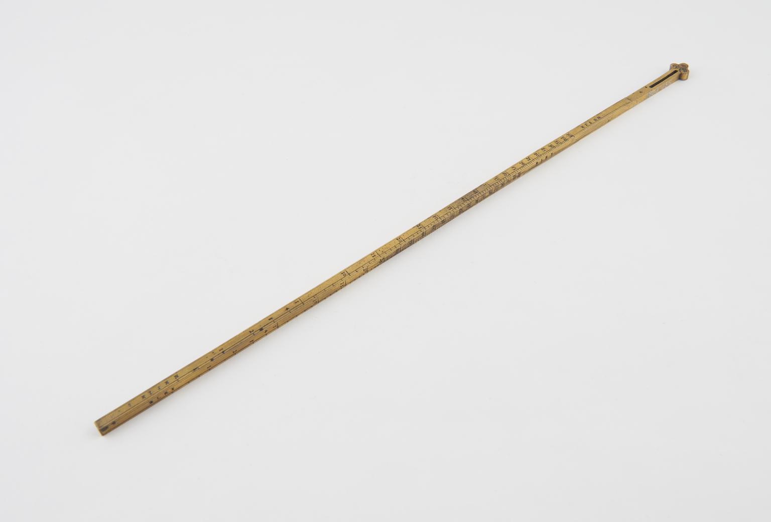 Measuring rod, brass and gilt, 1580-1600