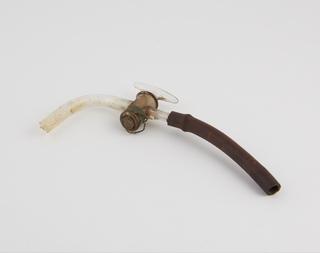 Glass tap, with rubber tubing