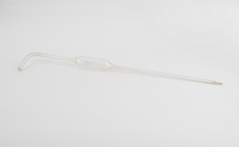 50cc volumetric pipette, L: 430mm x W: 90mm, British, 1907-1912