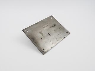 Metal plate, part of large steel lock