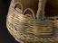 Wicker warming basket, with clay bowl