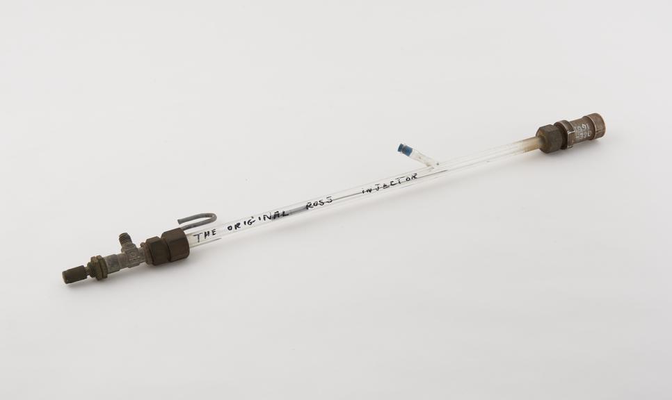 Falling needle injector gas chromatograph developed by Dr