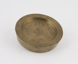 Indian weight, engraved with crown
