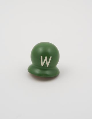 Green spherical wreck buoy