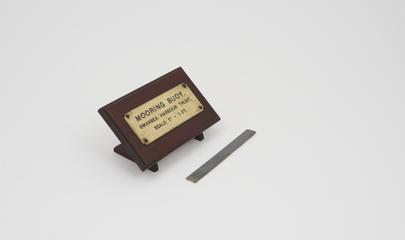 Display sign for model of mooring buoy