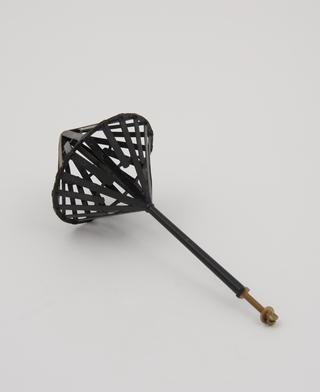 Black caged double cone