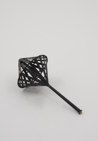 Black caged double cone