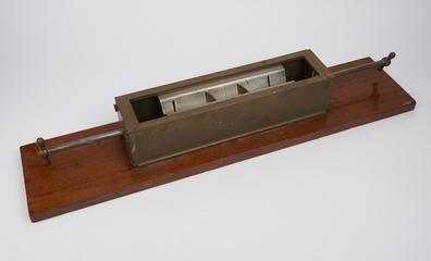 Model, illustrating screw-propeller action in water, one of two