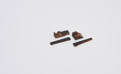 Wooden pieces from marine engine model