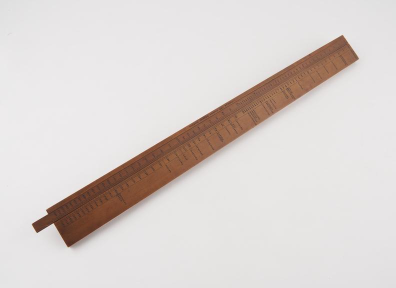 Wollaston's slide rule of Chemical equivalents' in boxwood by